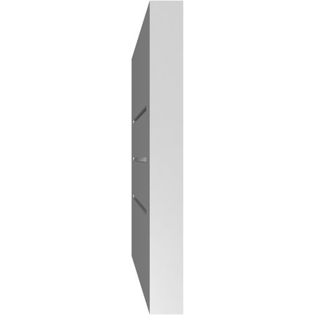 Ekena Millwork Vertical Surface Mount PVC Gable Vent: Functional, w/ 2"W x 1-1/2"P Brickmould Frame, 16"W x 14"H GVPVE16X1402SF